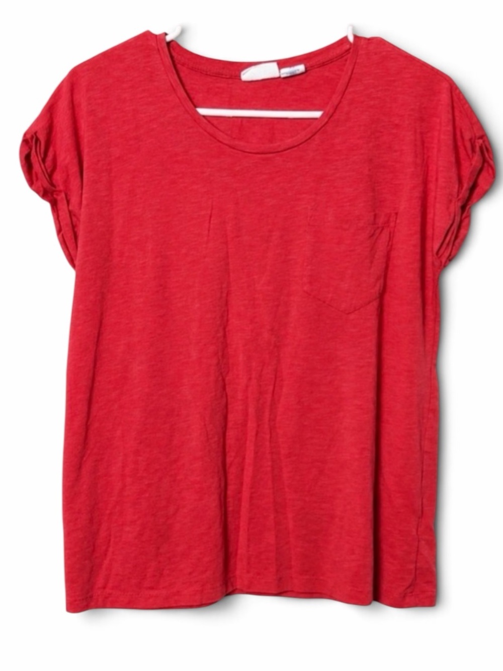 Sigrid Olsen Women's Red Cuffed Sleeve Top Size Medium